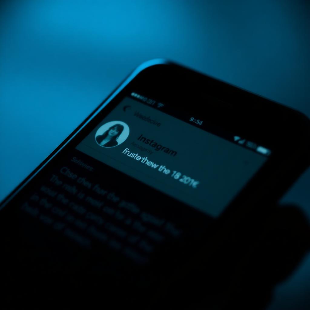 Bio do Instagram limitada em um smartphone
